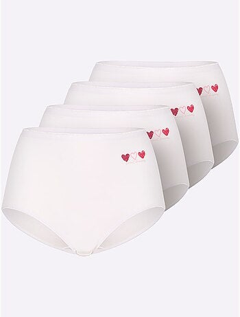 Lot de 4 - Culotte Taille Haute Jersey Fin - Taille Standard - Witt