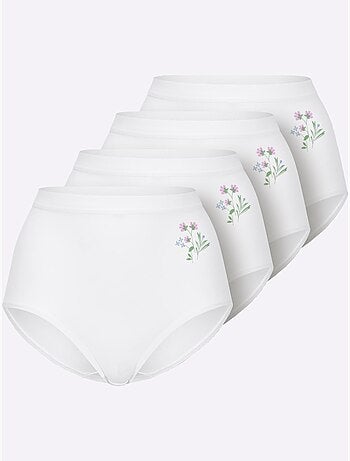 Lot de 4 - Culotte Taille Haute Jersey Fin - Taille Standard - Witt