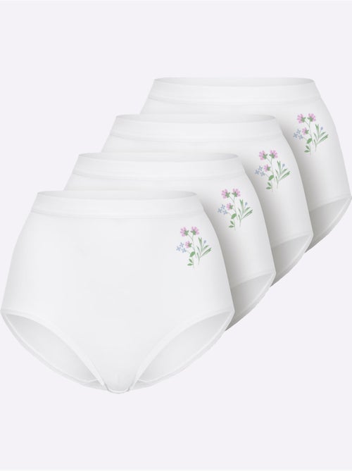 Lot de 4  - Culotte Taille Haute Jersey Fin - Taille Standard - Witt - Kiabi