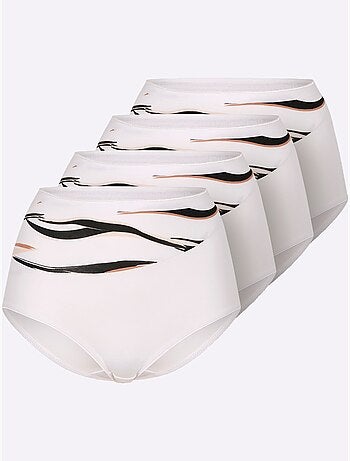 Lot de 4 - Culotte Taille Haute Jersey Fin - Taille Standard - Witt