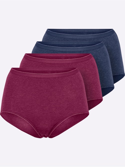 Lot de 4 - Culotte Taille Haute Jersey Fin - Taille Standard - Witt - Kiabi Lot de 4 - Culotte Taille Haute Jersey Fin - Taille Standard - Witt - Kiabi