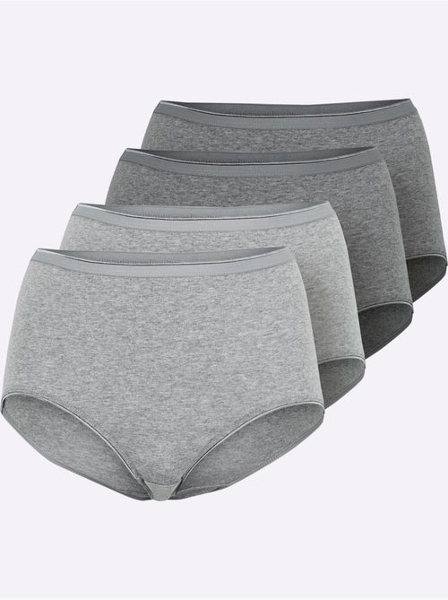 Lot de 4 - Culotte Taille Haute Jersey Fin - Taille Standard - Witt - Kiabi Lot de 4 - Culotte Taille Haute Jersey Fin - Taille Standard - Witt - Kiabi