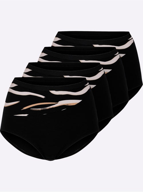 Lot de 4  - Culotte Taille Haute Jersey Fin - Taille Standard - Witt - Kiabi