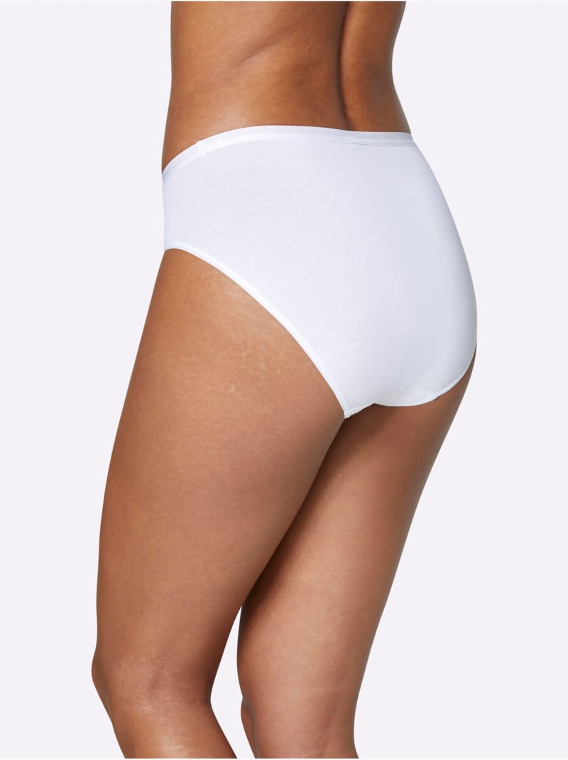 Lot de 4  - Panties Jersey Fin - Taille Standard - Witt Blanc - Kiabi