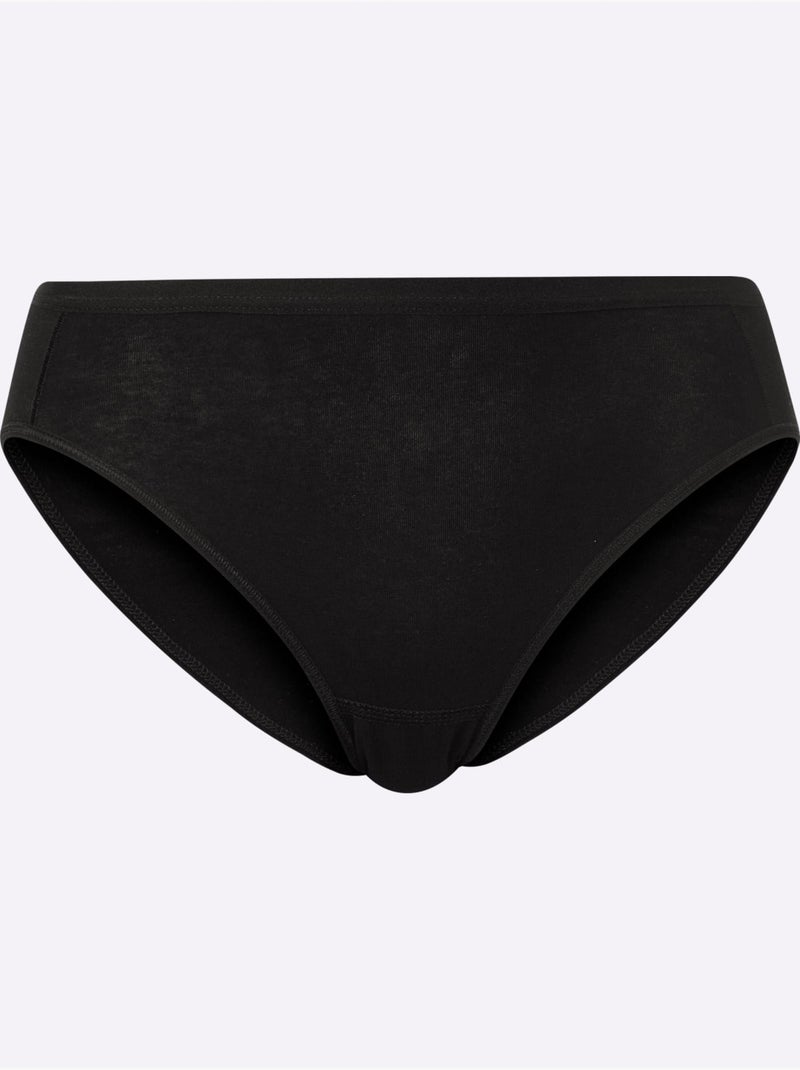 Lot de 4  - Panties Jersey Fin - Taille Standard - Witt Noir - Kiabi