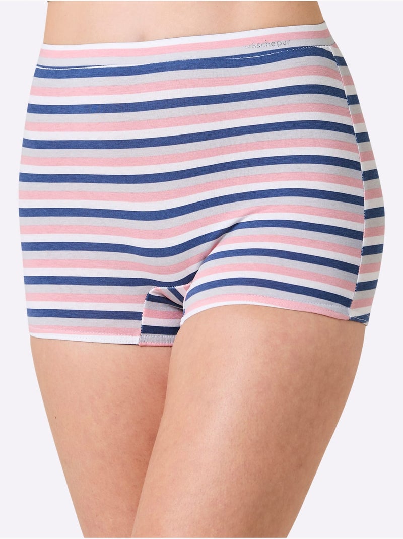 Lot de 4  - panty jersey fin - taille standard - witt Blanc Bleu - Kiabi