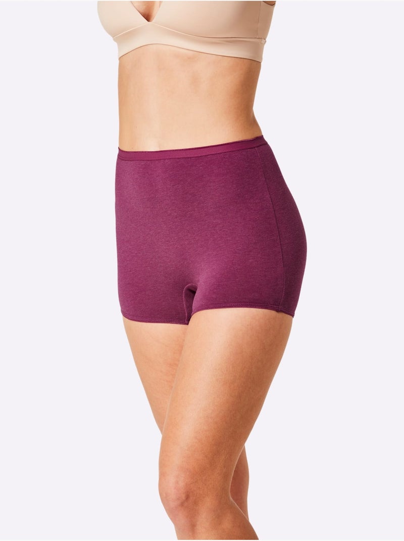 Lot de 4  - Panty Jersey Fin - Taille Standard - Witt Bleu Mauve - Kiabi