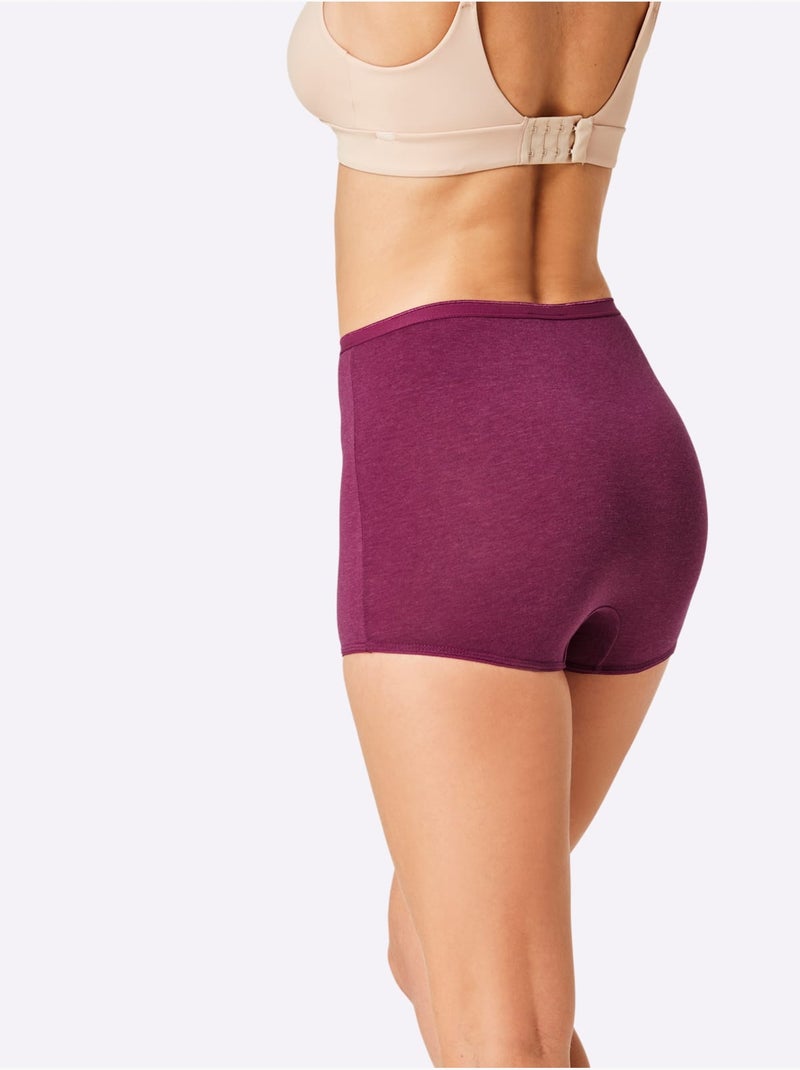 Lot de 4  - Panty Jersey Fin - Taille Standard - Witt Bleu Mauve - Kiabi