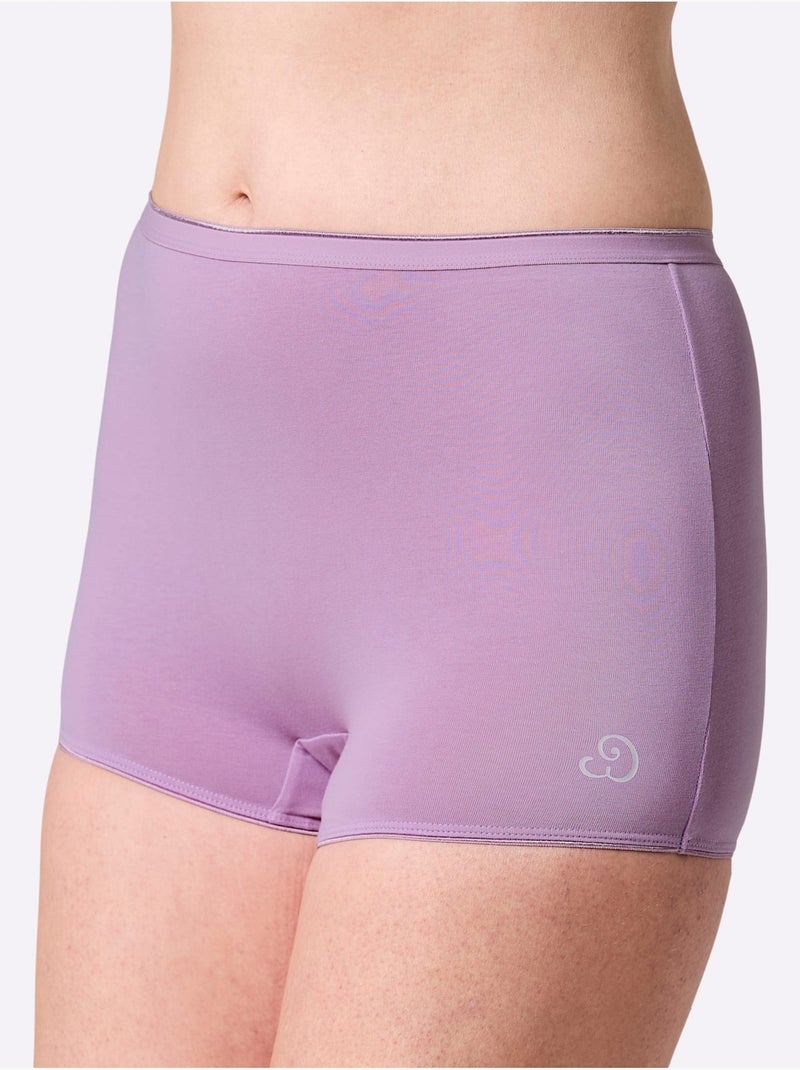 Lot de 4  - Panty Jersey Fin - Taille Standard - Witt Bleu Rose foncé - Kiabi