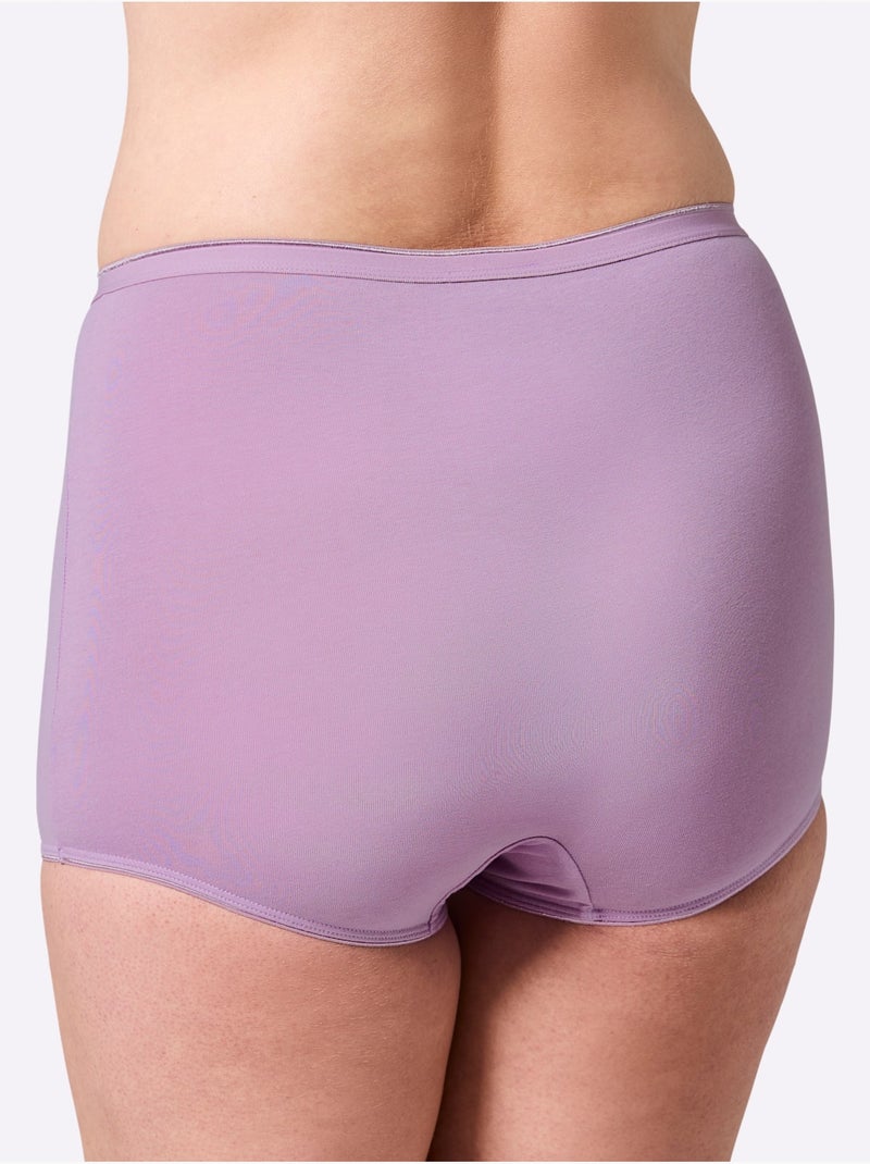 Lot de 4  - Panty Jersey Fin - Taille Standard - Witt Bleu Rose foncé - Kiabi