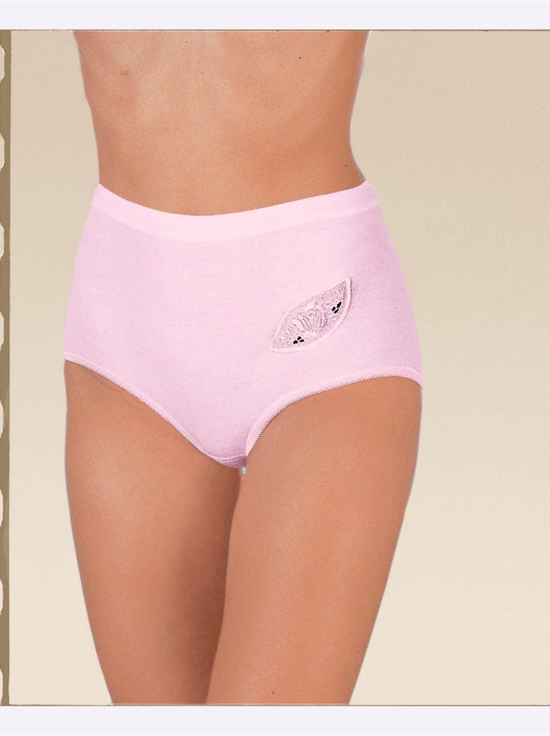 Lot de 4  - Slip Côtes Fines - Taille Standard - Witt Bleu Rose - Kiabi