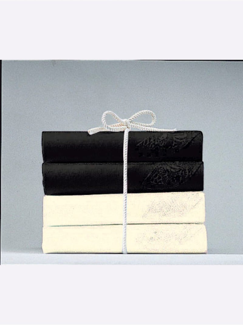 Lot de 4  - Slip Côtes Fines - Taille Standard - Witt Noir Blanc - Kiabi