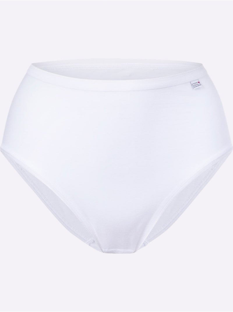 Lot de 4  - Slip Gainant Jersey Fin - Taille Standard - Witt Blanc - Kiabi