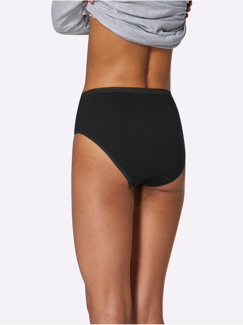 Lot de 4  - Slip Gainant Jersey Fin - Taille Standard - Witt Noir - Kiabi