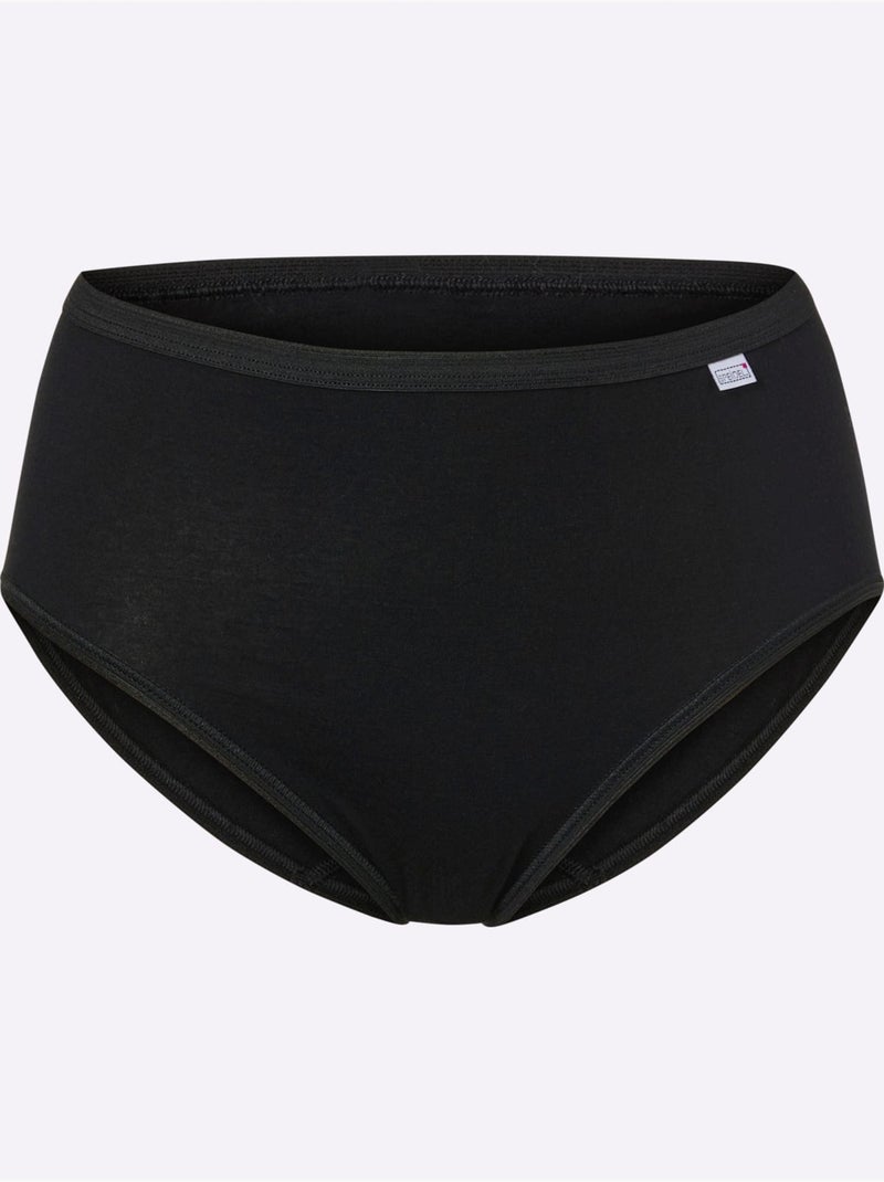 Lot de 4  - Slip Gainant Jersey Fin - Taille Standard - Witt Noir - Kiabi