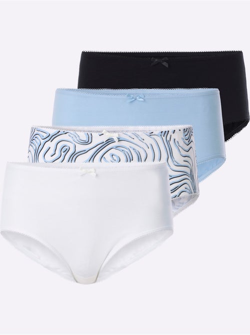 Lot de 4 - Slip Gainant Lot De 4 Pièces - Taille Standard - Moda Vilona - Kiabi Lot de 4 - Slip Gainant Lot De 4 Pièces - Taille Standard - Moda Vilona - Kiabi