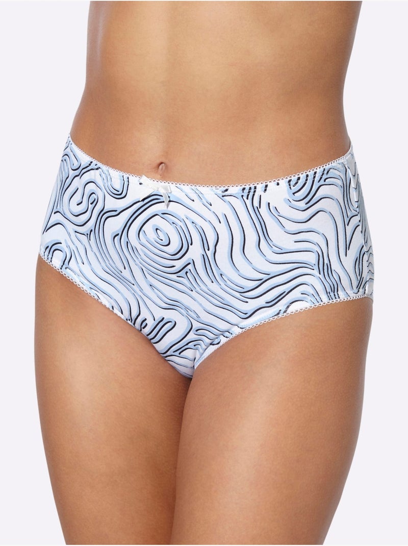 Lot de 4  - Slip Gainant Lot De 4 Pièces - Taille Standard - Moda Vilona Bleu Ecru Bleu - Kiabi