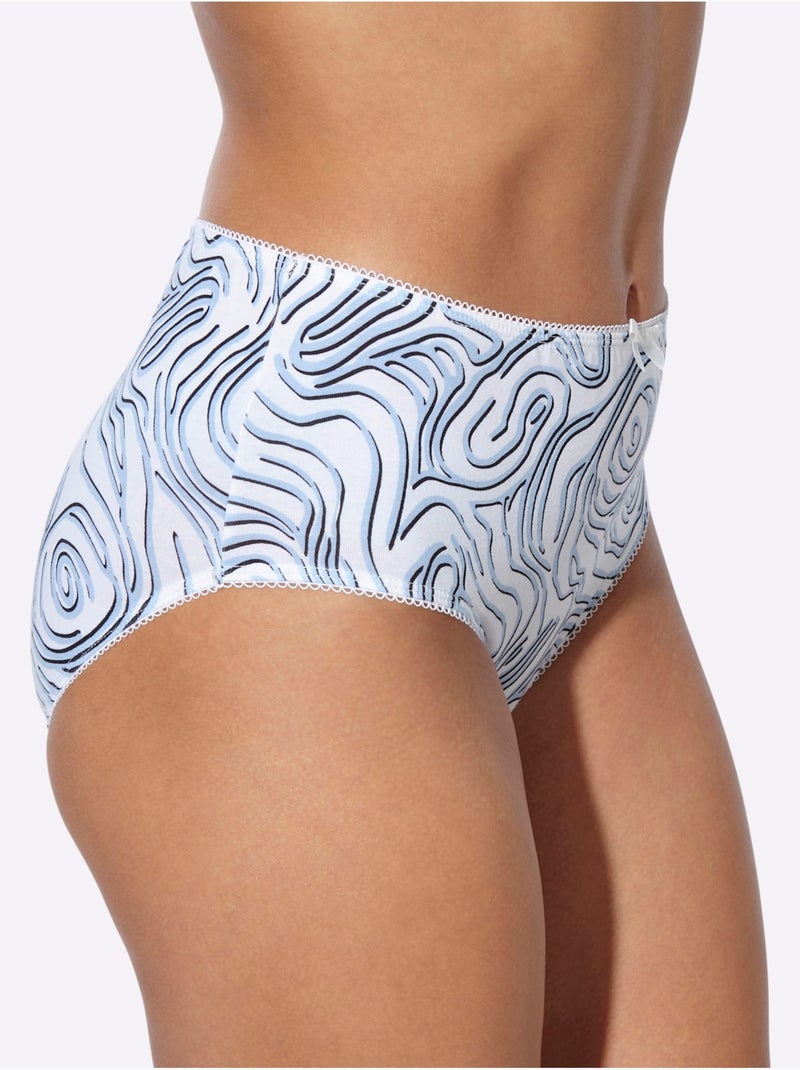 Lot de 4  - Slip Gainant Lot De 4 Pièces - Taille Standard - Moda Vilona Bleu Ecru Bleu - Kiabi
