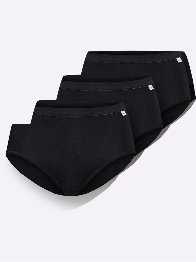 Lot de 4  - Slip Jersey Fin - Taille Standard - Witt Noir - Kiabi