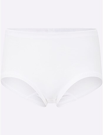 Lot de 4 - Slip Taille Haute Côtes Fines - Taille Standard - Witt
