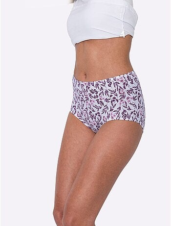 Lot de 4 - Slip Taille Haute élasthanne - Taille Standard - Moda Vilona