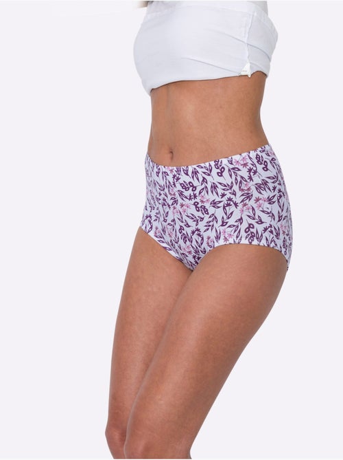 Lot de 4  - Slip Taille Haute élasthanne - Taille Standard - Moda Vilona - Kiabi