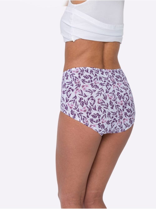 Lot de 4  - Slip Taille Haute élasthanne - Taille Standard - Moda Vilona - Kiabi
