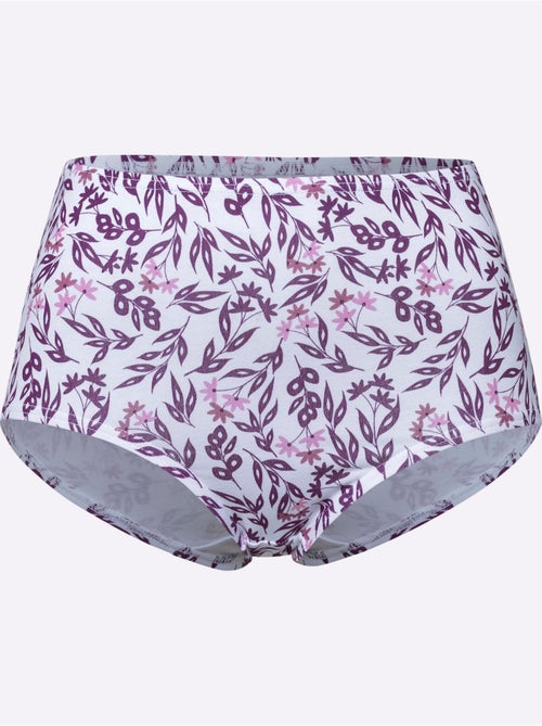 Lot de 4  - Slip Taille Haute élasthanne - Taille Standard - Moda Vilona - Kiabi