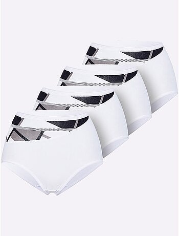 Lot de 4 - Slip Taille Haute Jersey Fin - Taille Standard - Witt