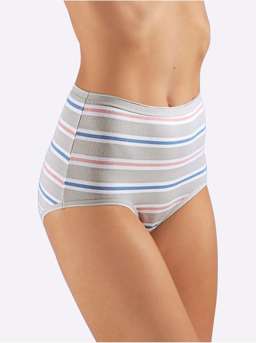 Lot de 4  - Slip Taille Haute Jersey Fin - Taille Standard - Witt - Kiabi