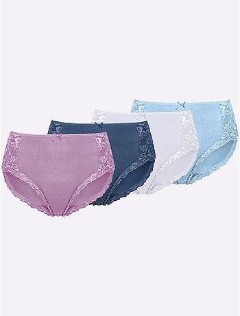Lot de 4 - Slip Taille Haute Jersey Fin - Taille Standard - Witt