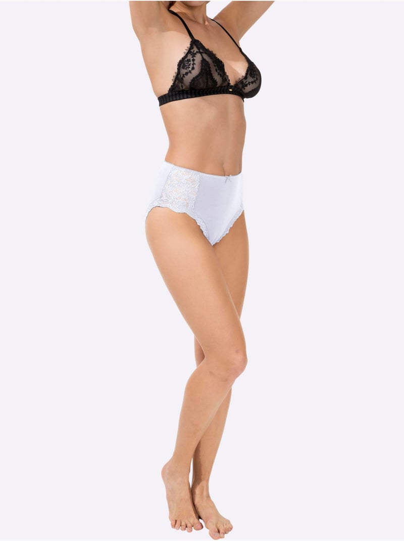 Lot de 4  - Slip Taille Haute Jersey Fin - Taille Standard - Witt Multicolore - Kiabi
