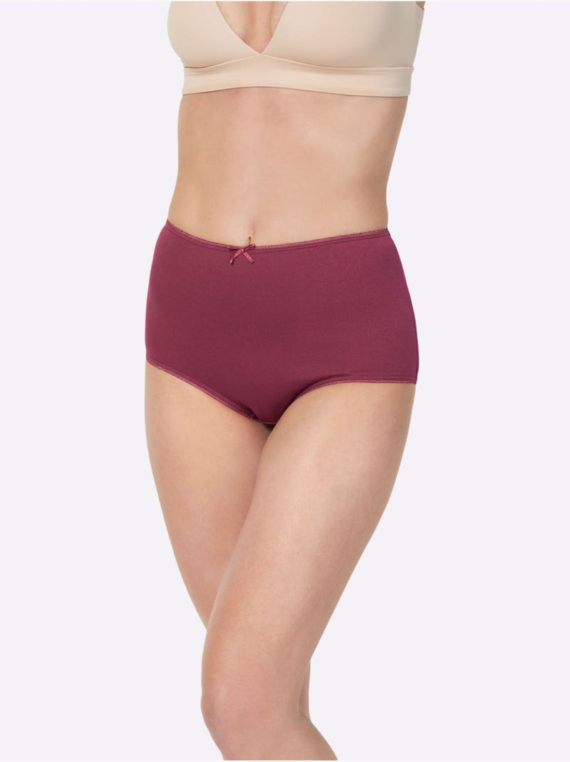 Lot de 4  - Slip Taille Haute Jersey Fin - Taille Standard - Witt Noir Bleu - Kiabi