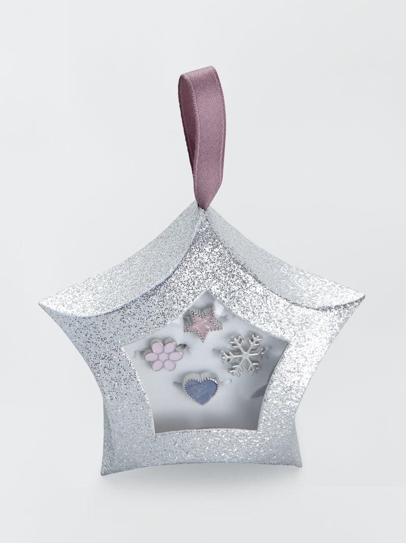 Lot de 4 bagues multicolore - Kiabi