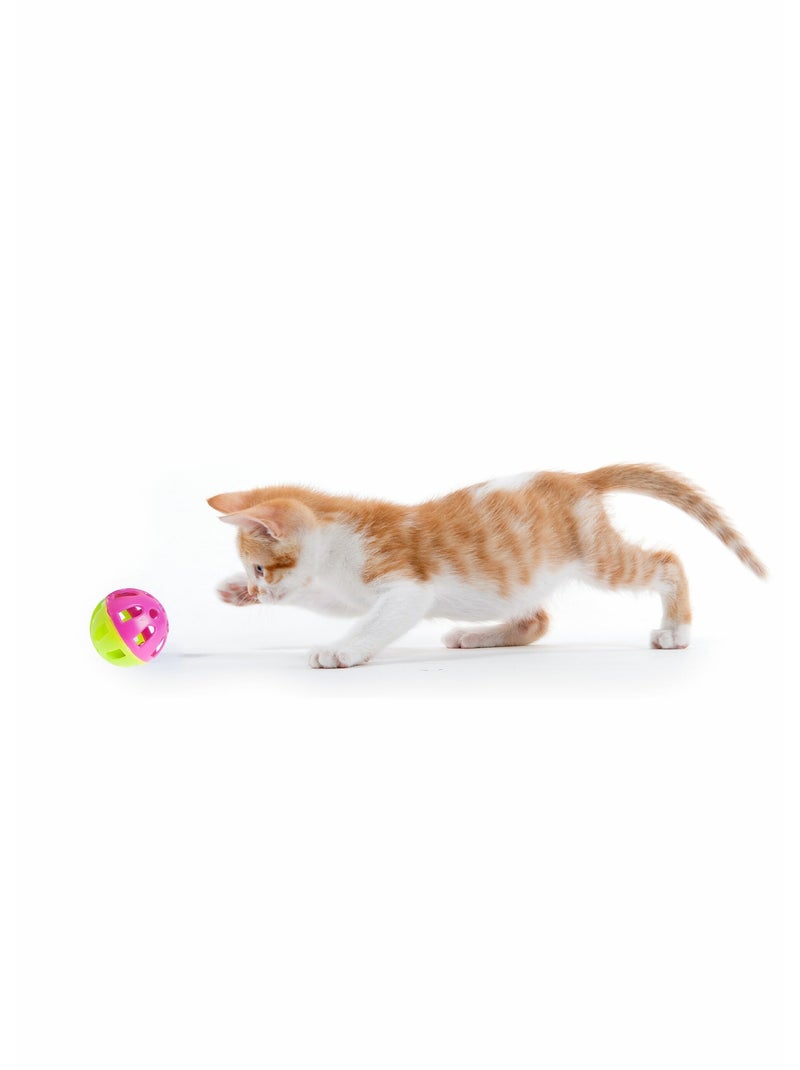 Lot de 4 balles jouets grelot pour chat Vert - Kiabi