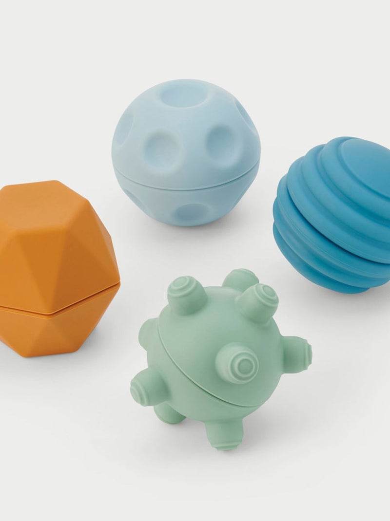 Lot de 4 Balles sensorielles en silicone Multicolore - Kiabi