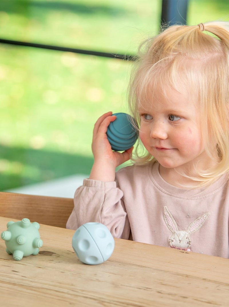 Lot de 4 Balles sensorielles en silicone Multicolore - Kiabi