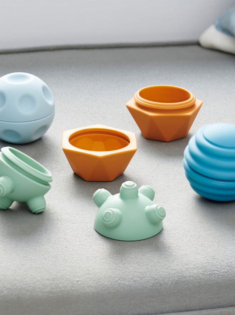 Lot de 4 Balles sensorielles en silicone Multicolore - Kiabi