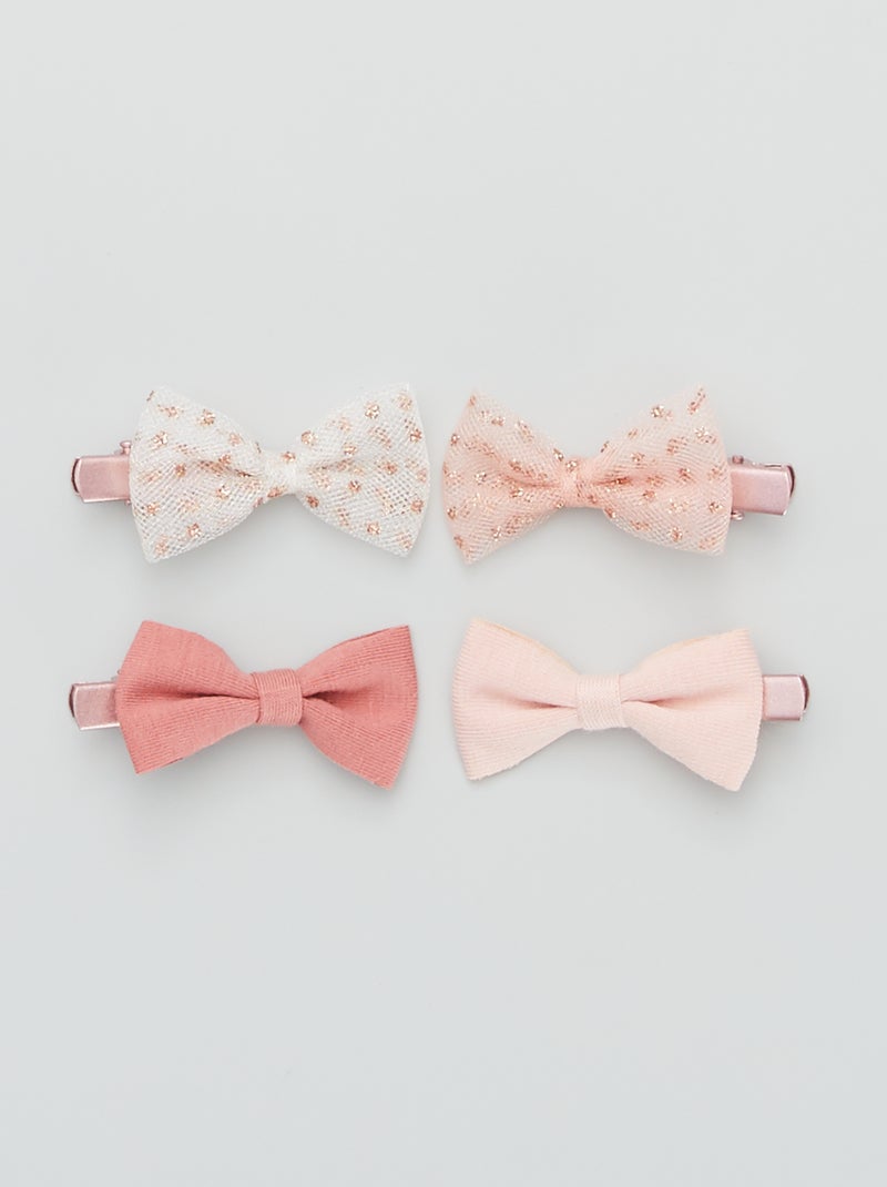 Lot de 4 barrettes crocos rose - Kiabi