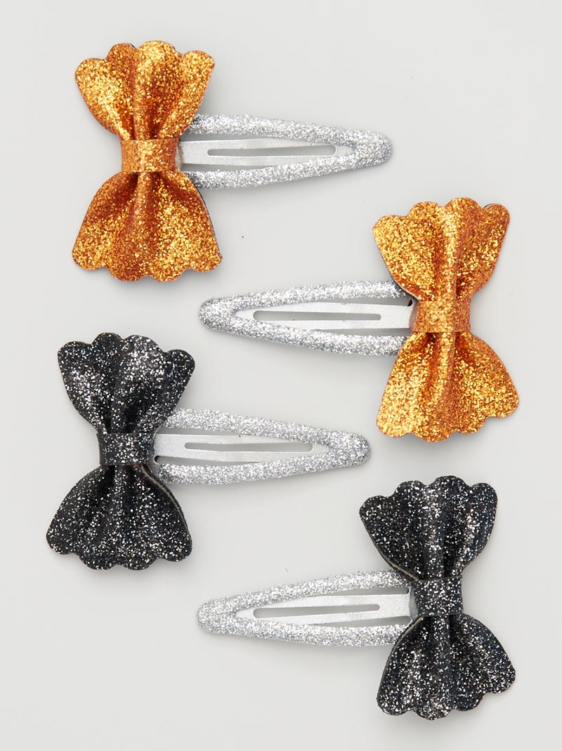 Lot de 4 barrettes orange - Kiabi