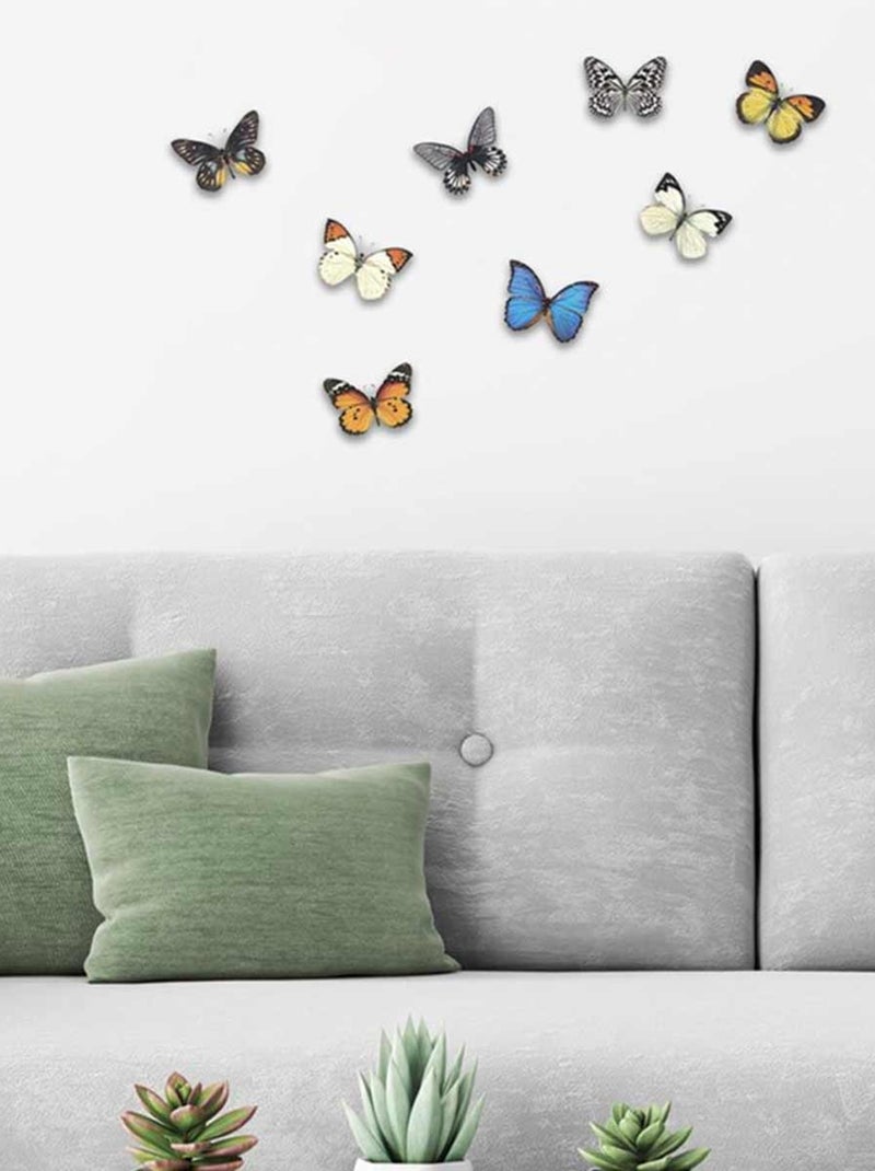 Lot de 4 blisters de stickers papillons 3D Multicolore - Kiabi