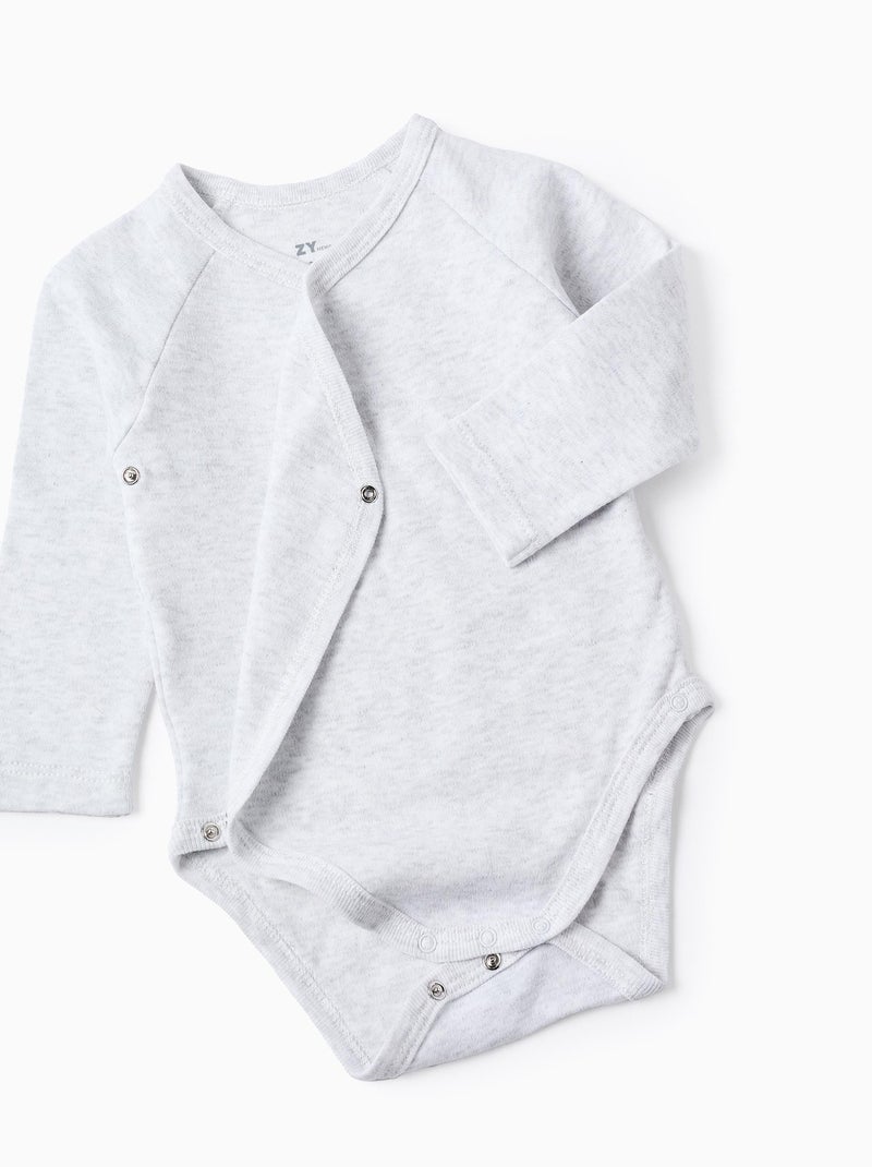 Lot de 4 Bodies Croisés Blanc Gris - Kiabi