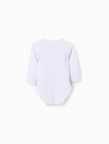 Lot de 4 bodies croisés en coton peigné