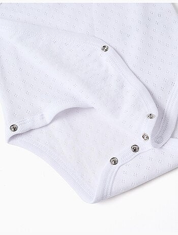 Lot de 4 bodies croisés en coton peigné