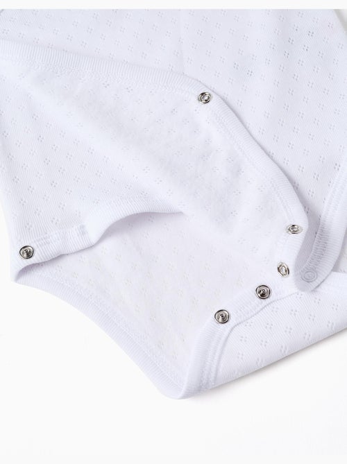 Lot de 4 bodies croisés en coton peigné - Kiabi