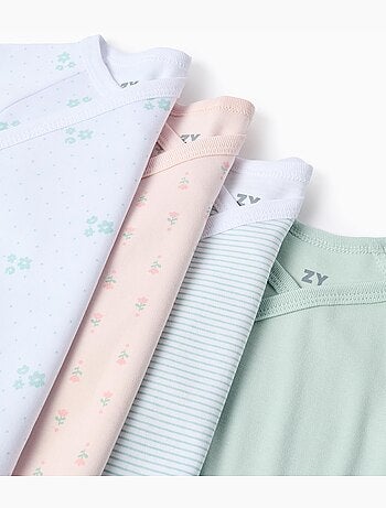 Lot de 4 Bodies Croisés Flowers