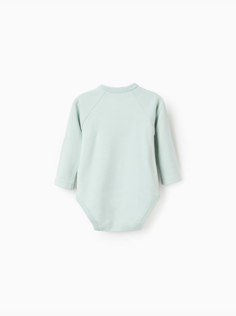 Lot de 4 Bodies Croisés Flowers Blanc Vert - Kiabi