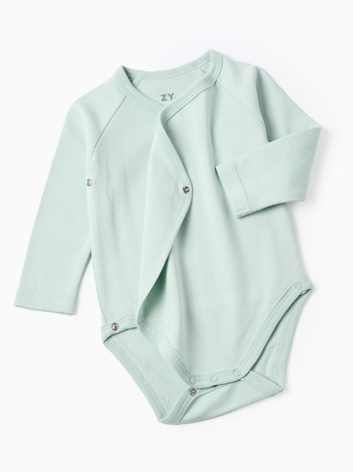 Lot de 4 Bodies Croisés Flowers - Kiabi