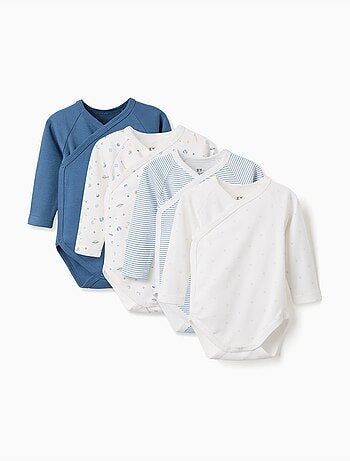 Lot de 4 bodies croisés unis/imprimés