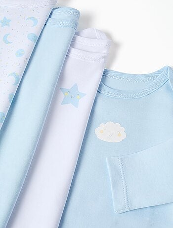 Lot de 4 bodies en coton à manches longues